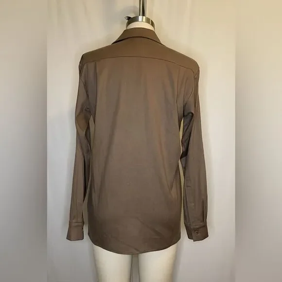 Finicky fox clothing | Doris Women's LS Loop Collar - Brown Size Medium - Picture 4 of 5